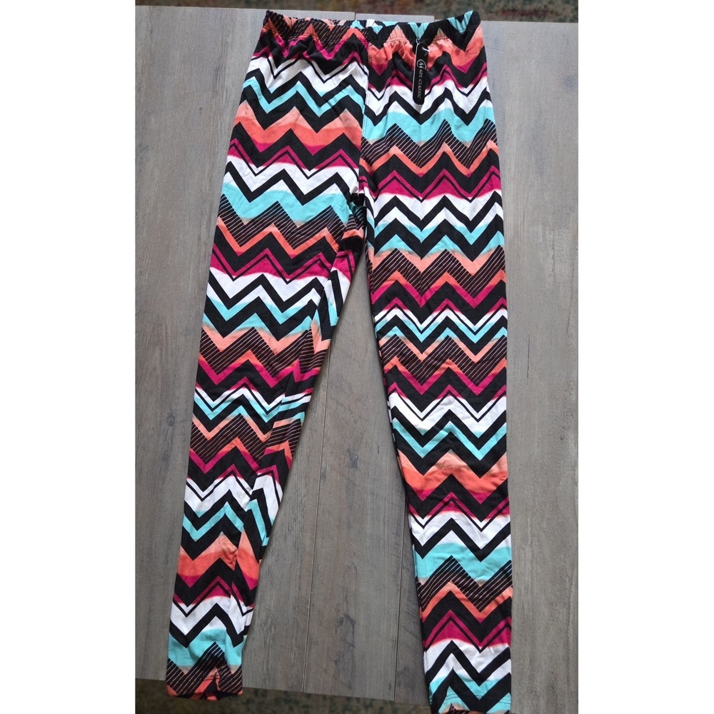Mark Classic Colorful Chevron Leggings- One Size- NWT